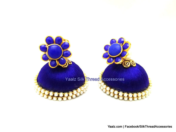 silk thread Pearl Stud Jumka 