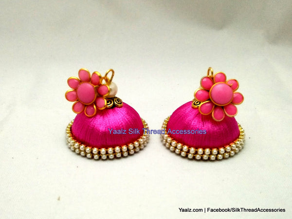 silk thread Pearl Stud Jumka 