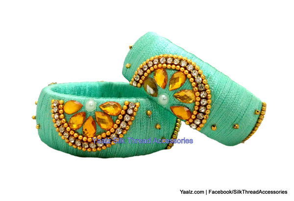 silk thread Single Bangle Collections 