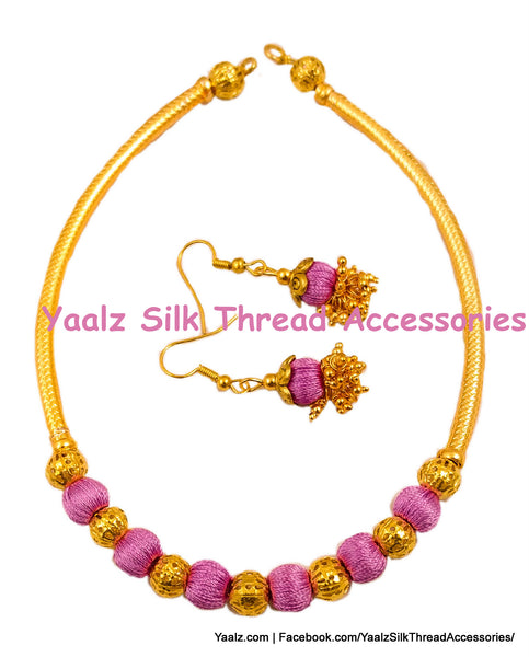 silk thread NECKSET & EARRING 