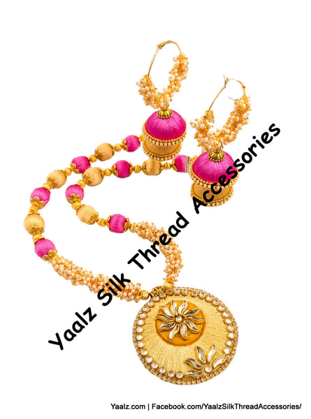 silk thread NECKSET & EARRING 