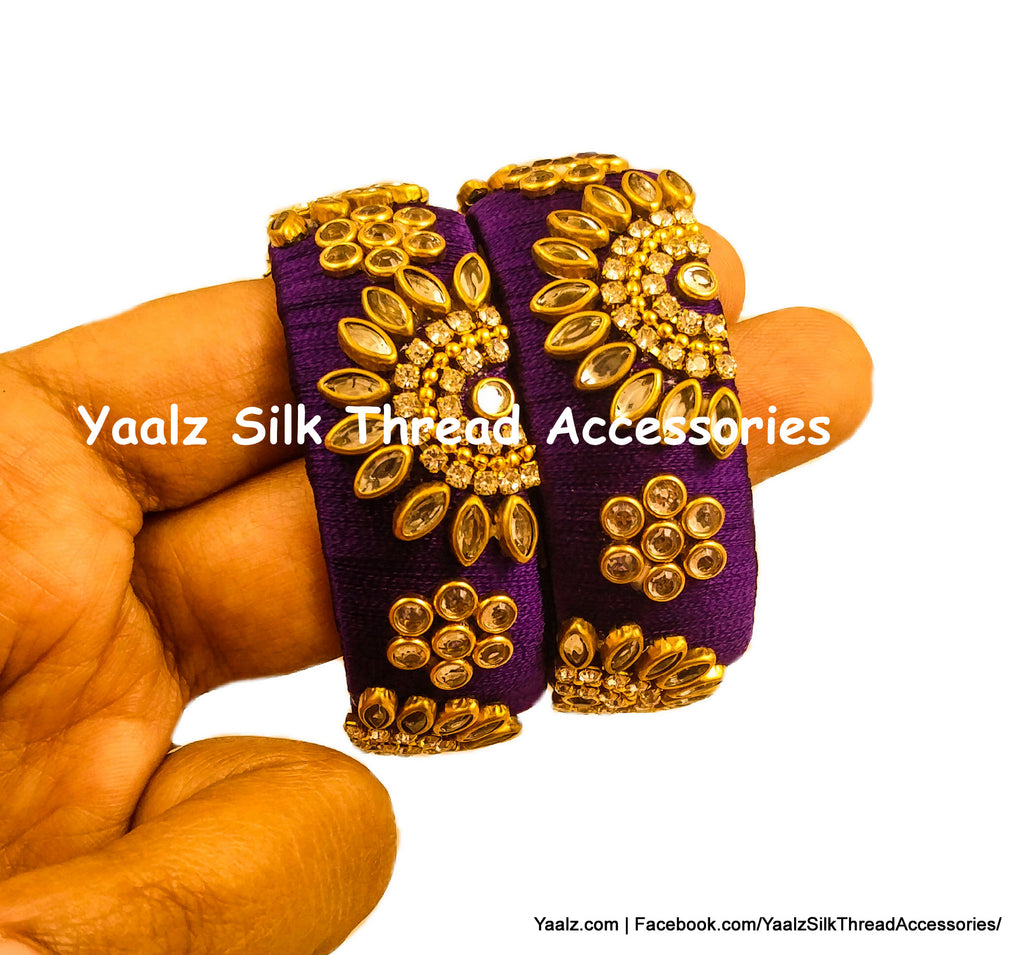 Silk thread sales kada bangle designs