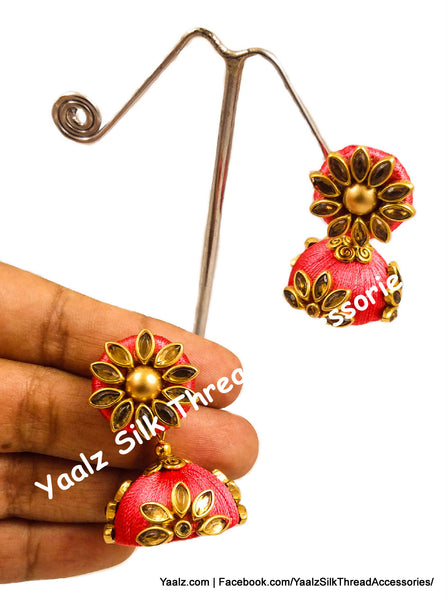 silk thread EARRINGS 