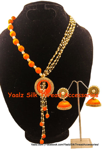 silk thread NECKSET & EARRING 