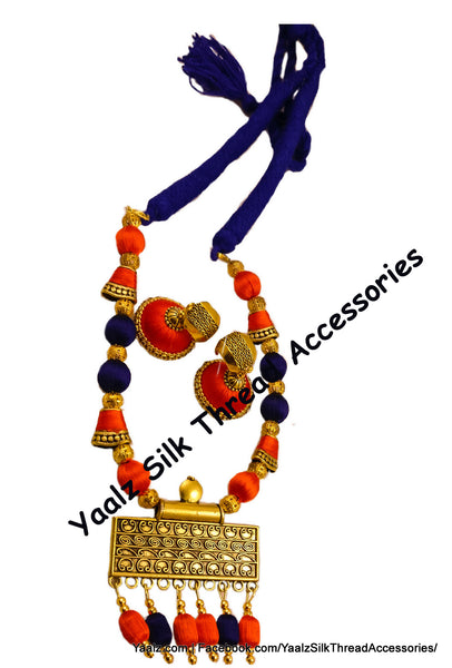 silk thread NECKSET & EARRING 
