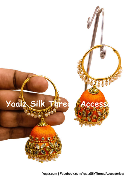 silk thread EARRINGS 