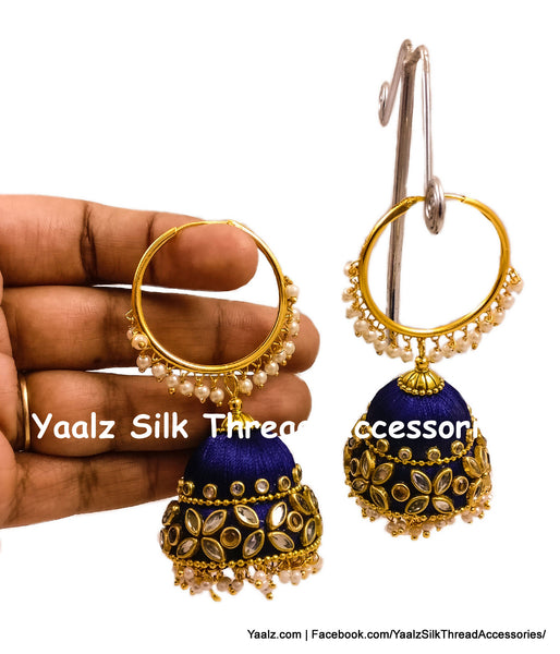 silk thread EARRINGS 