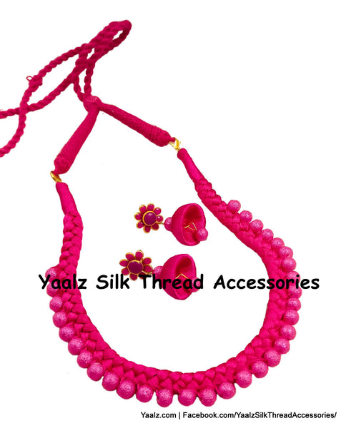 silk thread NECKSET & EARRING 