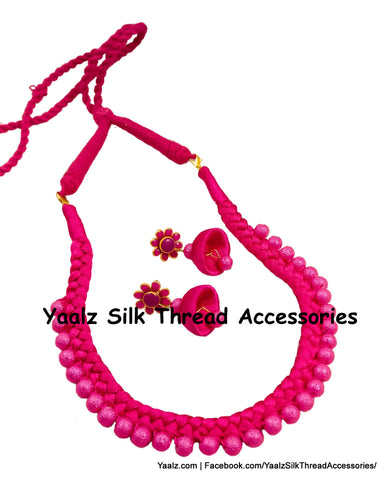 silk thread NECKSET & EARRING 