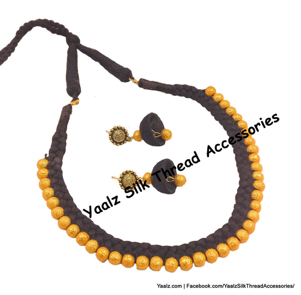 silk thread NECKSET & EARRING 