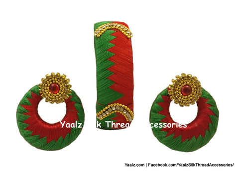 silk thread Bangle & Earring 