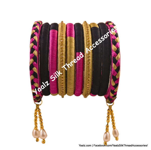 silk thread Looping Set Bangles 