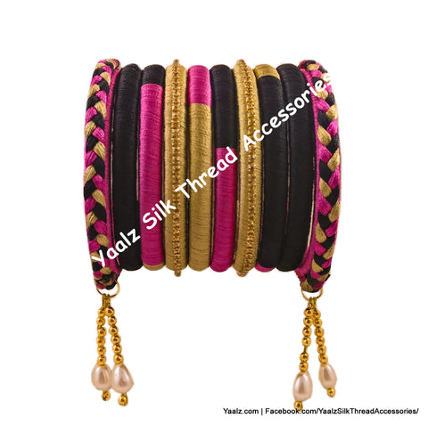 silk thread Looping Set Bangles 