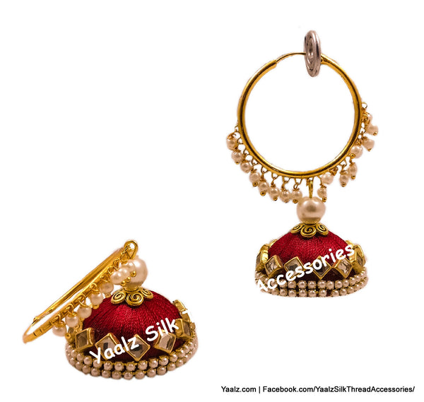 silk thread EARRINGS 