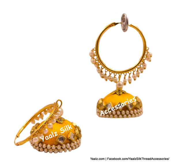 silk thread EARRINGS 