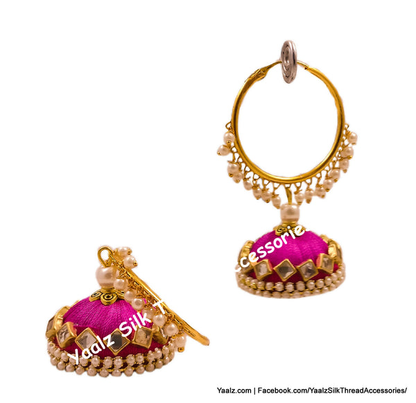 silk thread EARRINGS 