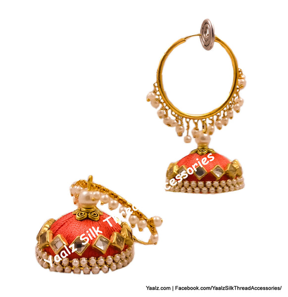 silk thread EARRINGS 