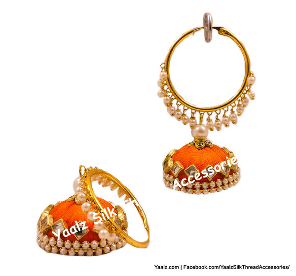 silk thread EARRINGS 