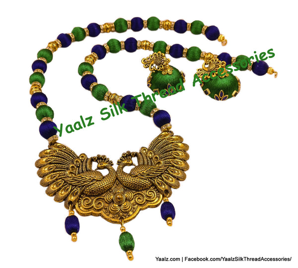 silk thread NECKSET & EARRING 