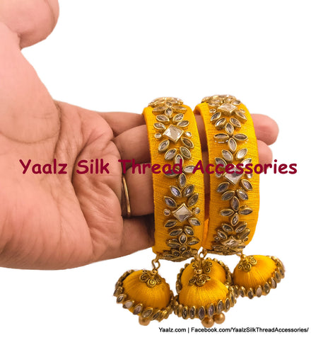 silk thread Single Bangle Collections 