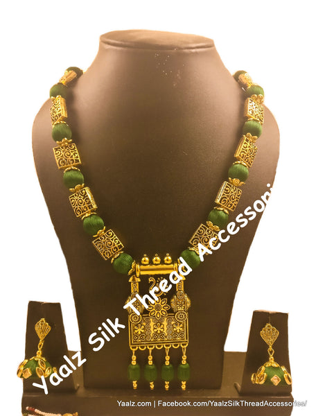 silk thread NECKSET & EARRING 