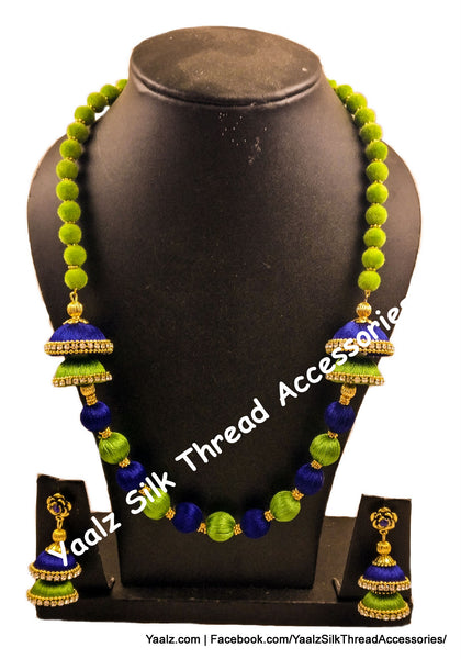 silk thread NECKSET & EARRING 