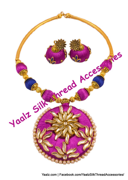 silk thread NECKSET & EARRING 