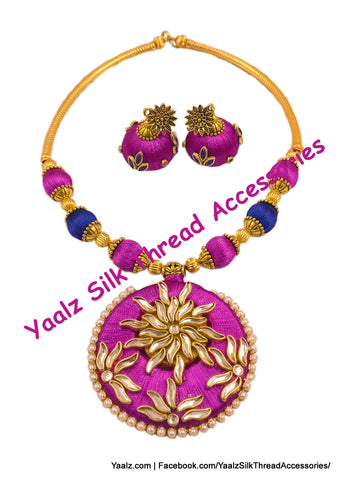 silk thread NECKSET & EARRING 