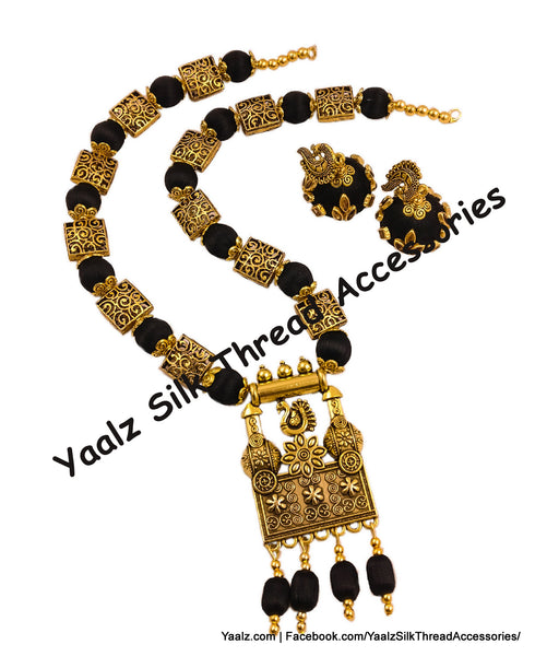 silk thread NECKSET & EARRING 