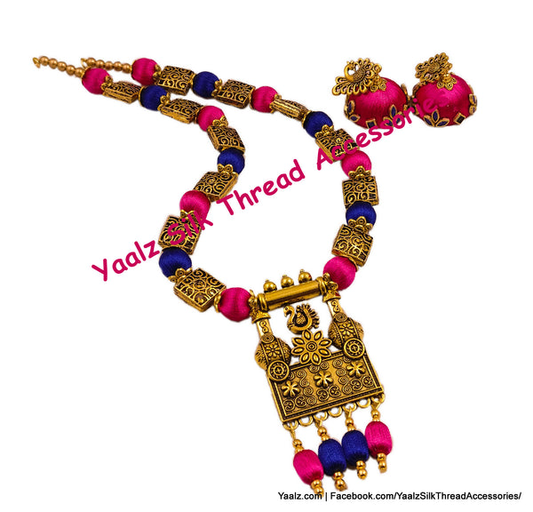 silk thread NECKSET & EARRING 