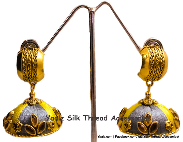 silk thread Grandeur Jumka Collections 