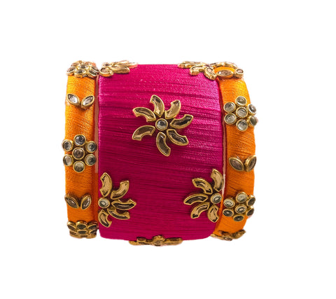 silk thread Single Bangle Collections 