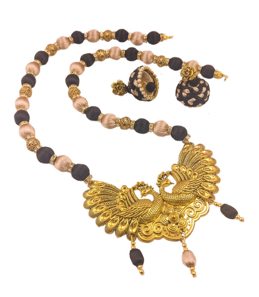 silk thread NECKSET & EARRING 