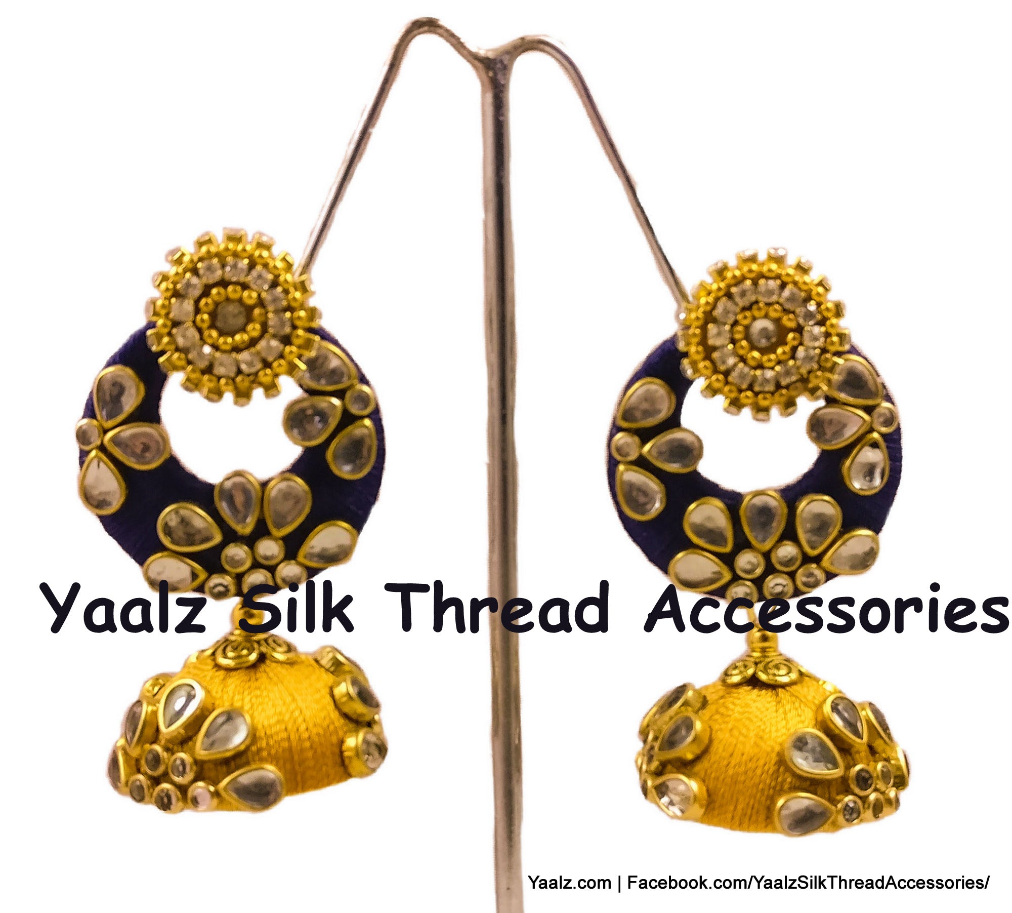 thread trends Silk Thread Chandbali Earring for Girls & Women Silk Dori Chandbali  Earring Maroon Color : Amazon.in: Fashion