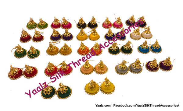 silk thread Grandeur Jumka Collections 