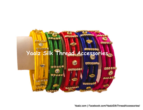 silk thread Single Bangle Collections 