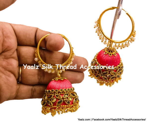 silk thread EARRINGS 