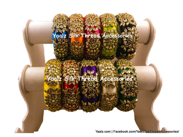 silk thread Single Bangle Collections 