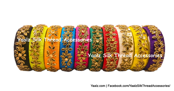 silk thread Single Bangle Collections 