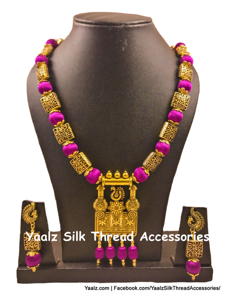 silk thread NECKSET & EARRING 