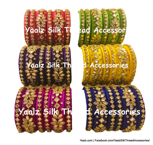 silk thread Single Bangle Collections 