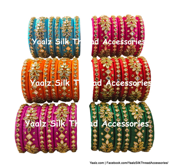 silk thread Single Bangle Collections 