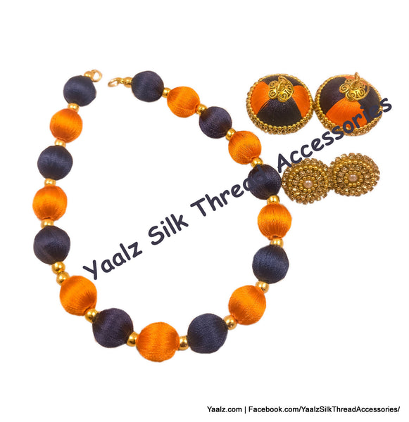 silk thread NECKSET & EARRING 