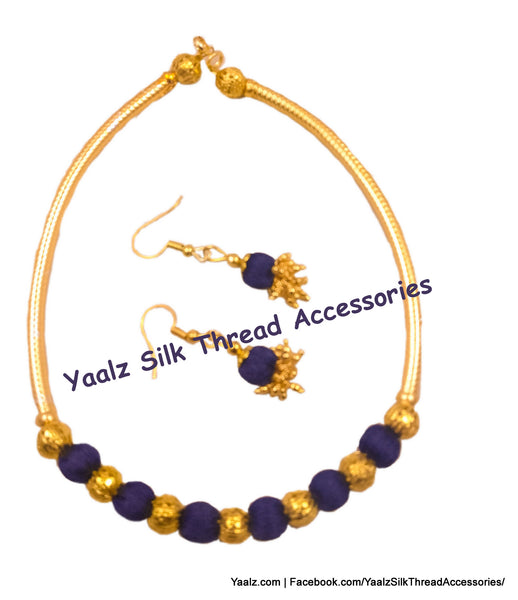 silk thread NECKSET & EARRING 