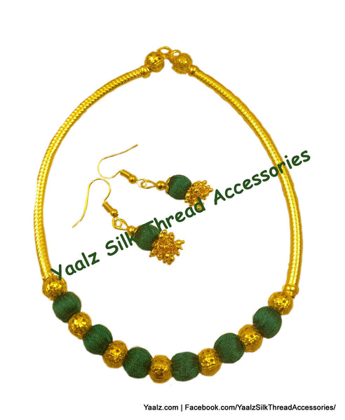 silk thread NECKSET & EARRING 