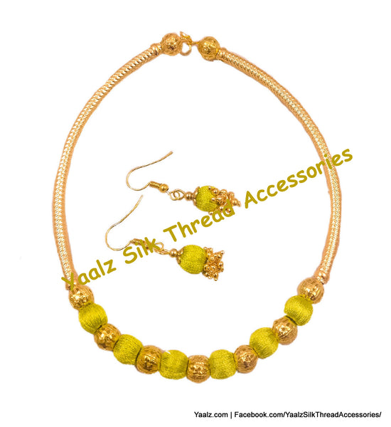 silk thread NECKSET & EARRING 