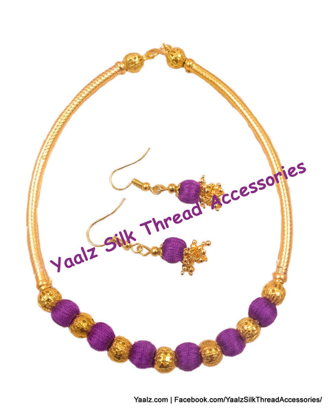 silk thread NECKSET & EARRING 