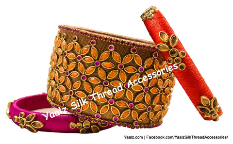 silk thread Single Bangle Collections 