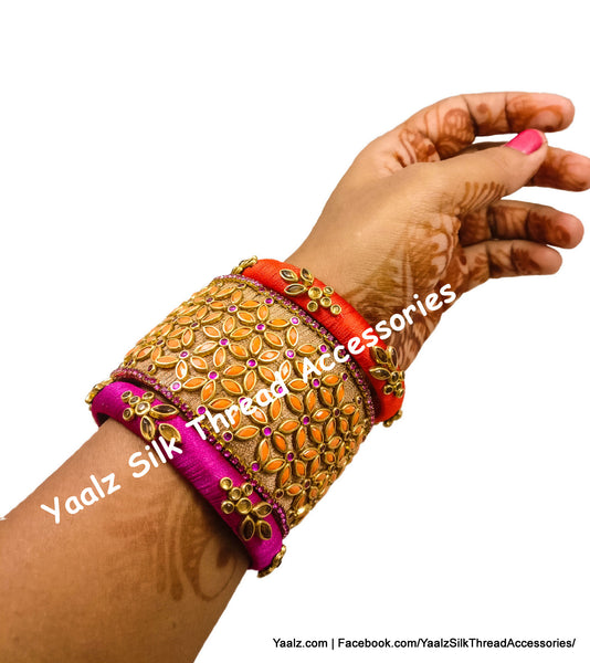 silk thread Single Bangle Collections 