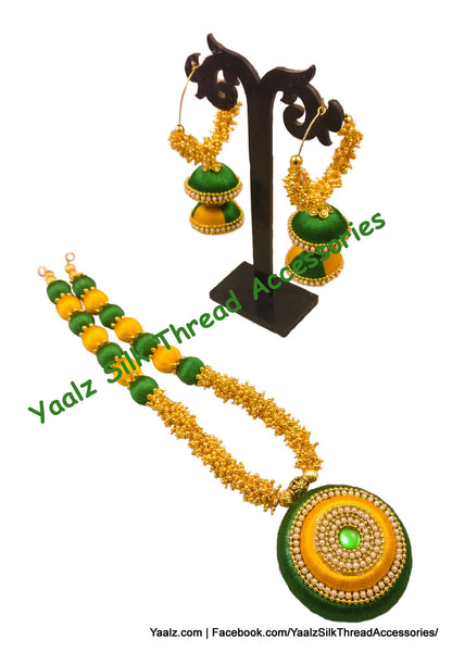 silk thread NECKSET & EARRING 